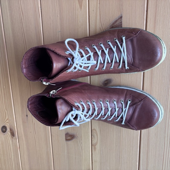 Andrea Conti leather sneakers high top lace up 38 - Picture 3 of 9